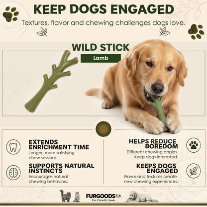 FURBONE Wild Stick Lammgeschmack Nylon-Hundeknochen, kleine & mittelgroße Rassen