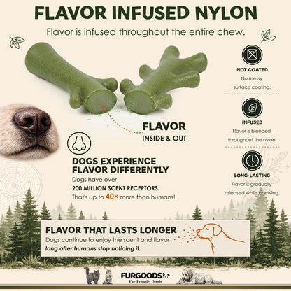 FURBONE Nylon-Hundekauspielzeuge mit Geschmack 4er-Pack, Knochen für kleine & mittelgroße Hunde